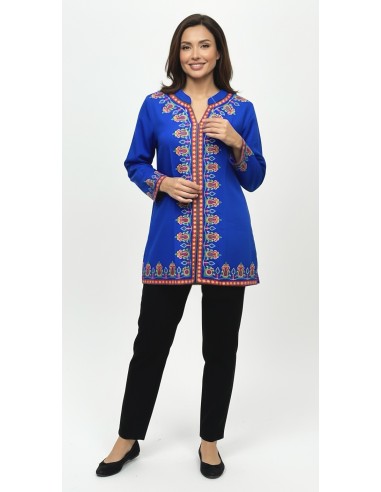 Tunique indienne ethnique kurti Bleu bohème Julia  - 1