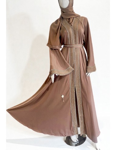 Abaya Dubai golden bronze or – Robe émirats élégante et moderne - 4