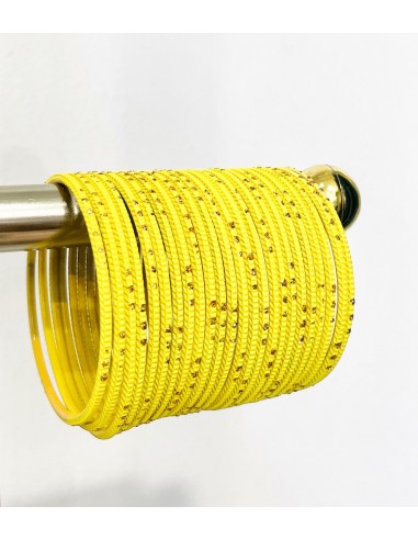 Bangles Bracelets indiens jaune citron  - 1