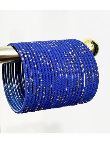Bangles Bracelets indiens bleu cobalt  - 1