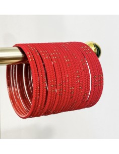 Bangles Bracelets indiens rouge coquelicot  - 1