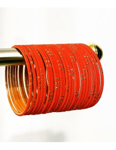 Bangles Bracelets indiens orange fire  - 1