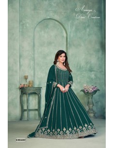 Robe de Soirée indienne Princesse Longue Anaaya Vert - 1 2