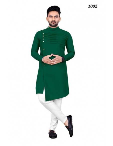 Kurta Tenue indien homme Ensemble bollywood Vert  - 1