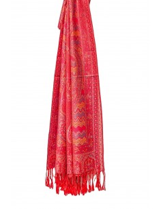 étole pashmina rouge - 1 2