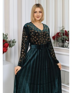 Caftan Takchita abaya vert luxe DC23  - 1 2