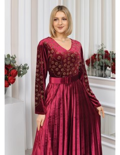 Caftan Takchita abaya Rouge luxe DC23  - 1 2