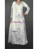 Lehenga choli Dhamak Blanc Argenté