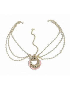 Bijoux de front Rajasthani Bora baby pink  - 1 2