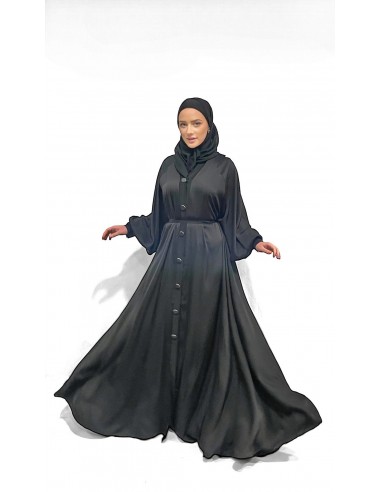 Abaya kimono évasée noir  - 2