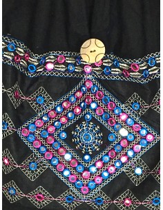Sac ethnique brodé miroir noir 2
