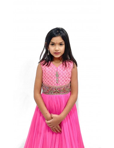 Robe indienne enfant fille pas cher Rose Deepa  - 2