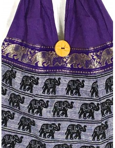 Sac à main motif éléphant bleu 2