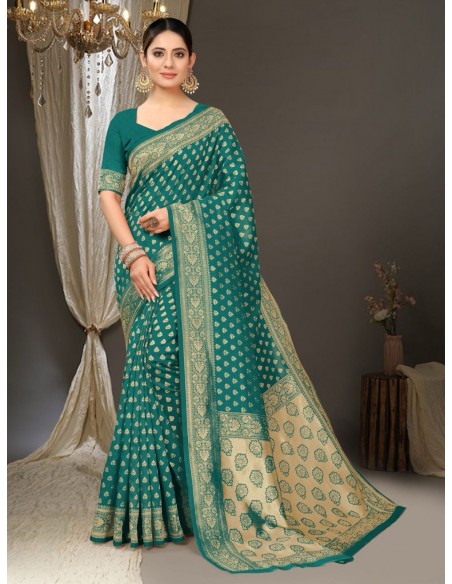 Sari indien prêt a porter SF pas cher Vert  - 1