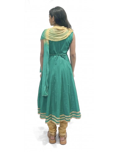 Robe indienne enfant fille pas cher vert Deepa  - 3