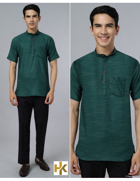 Tunique indien Kurti homme tenue Bollywood Banwari Vert  - 1