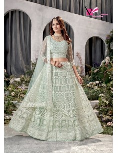 Lehenga choli sari Varni Vert  - 1 2