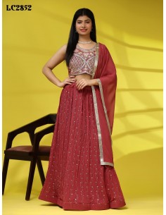 Lehenga choli Deesha bois de rose  - 1