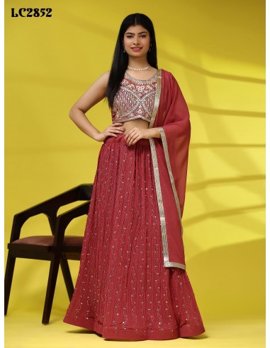 Lehenga choli Deesha bois de rose  - 1