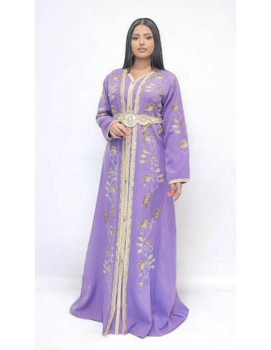 Takchita Robe oriental caftan Lille Bozan lilas doré  - 2