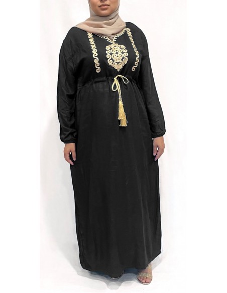 robe longue abaya SARAH noir  - 1