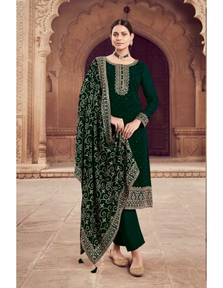 Tenue indienne pakistanaise anarkali Salwar kameez Nitya Vert  - 1