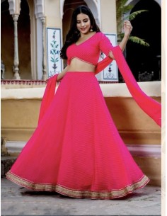 Lehenga choli ZEEL sari jupe evase Rose  - 2