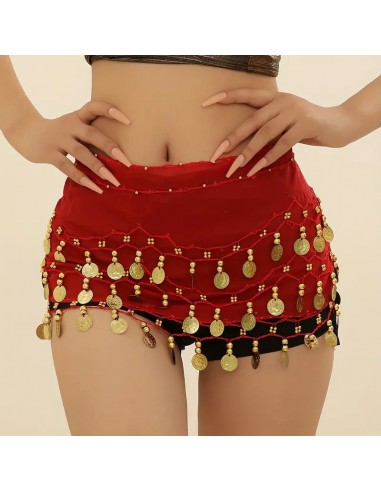 Ceinture de danse orientale Belly dance Rouge  - 1