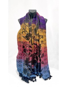 châle indien pashmina coloris crépuscule  - 1