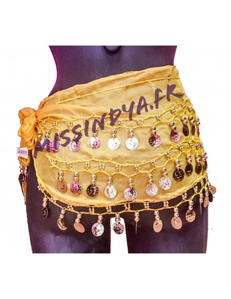 Ceinture de danse orientale Belly dance Jaune  - 2