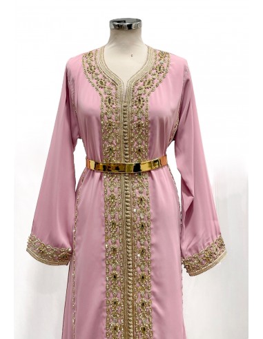 Caftan Rose Poudré – Élégance et Raffinement Féminin  - 2