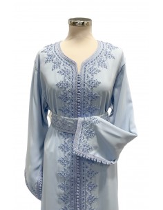 Location Caftan Lille marocain Takchita Robe oriental bleu ciel caftan lille  - 1 2
