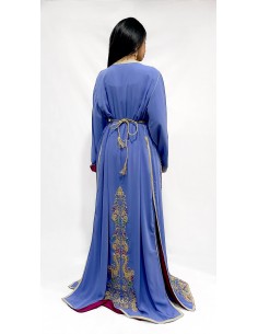 Caftan Lavande Brodé – Raffinement et Modernité  - 1 2