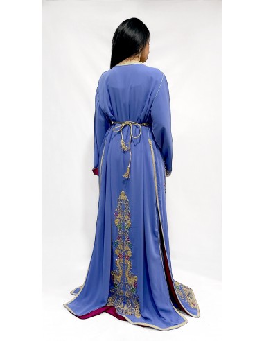 Caftan Lavande Brodé – Raffinement et Modernité  - 2