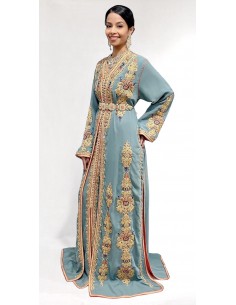 Location Takchita Maisa bleu vert caftan lille  - 1