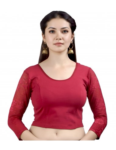 Choli Blouse de Sari indien Namrita Rose fuchia  - 1