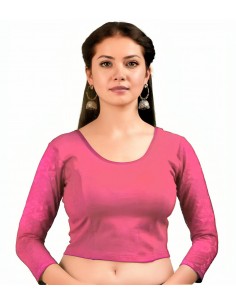 Choli Blouse de Sari indien Namrita Rose corail  - 1