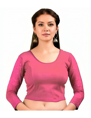 Choli Blouse de Sari indien Namrita Rose corail  - 1