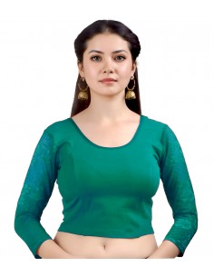 Choli Blouse de Sari indien Namrita Vert  - 1