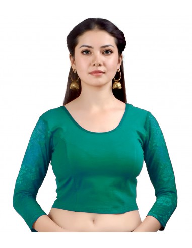 Choli Blouse de Sari indien Namrita Vert  - 1