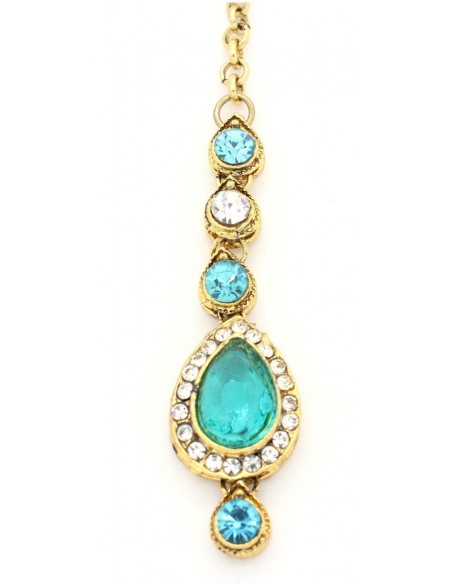 Maag Tikka Bijoux Front Doré et bleu ciel  - 1