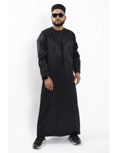 Qamis Émirati Homme - Élégance et Sobriété pour l'Aïd et la Prière | Tailles 50 à 60  - 1 2