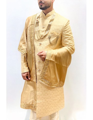 Sherwani Mariage - Élégance Royale en Maharaja Beige | Taille 38 à 44  - 3