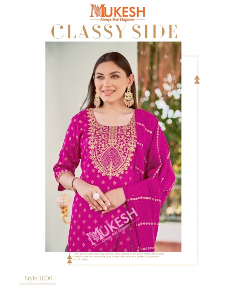 Tenue Indienne Grande Taille – Élégance & Confort – Anarkali Mukesh Rose  - 2