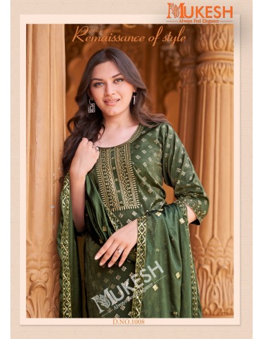Ensemble Indien "Mannat" – Élégance Traditionnelle - Salwar kameez anarkali - Vert  - 2