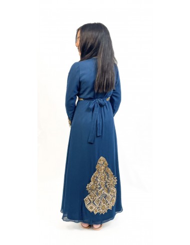 Caftan orientale fille Enfant bleu  - 3