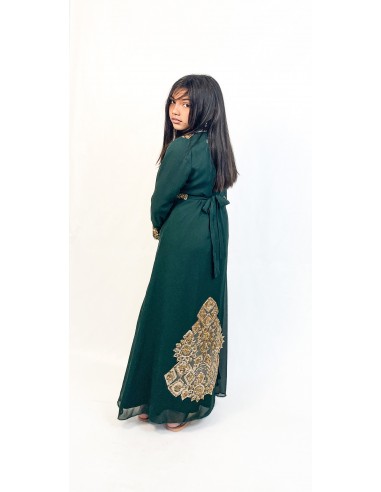 Caftan orientale fille Enfant vert  - 3
