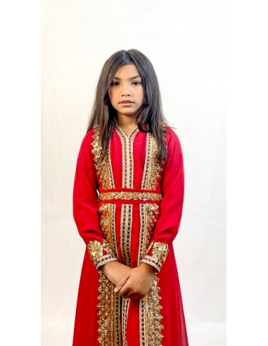 Caftan orientale fille Enfant Rouge  - 2