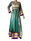 Salwar Kameez Anarkali Beige & vert