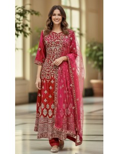 Robe indienne pakistanaise anarkali salwar churidar Elegante Kush  - 1
